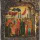 AN ICON SHOWING THE ENTRANCE OF THE MOTHER OF GOD INTO THE TEMPLE - фото 1