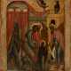 A VERY FINE ICON SHOWING THE ENTRY OF THE MOTHER OF GOD INTO THE TEMPLE - Foto 1