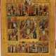 A LARGE AND FINE ICON OF THE ANASTASIS WITH THE MAIN ECCLECIASTICAL FEASTS - Foto 1