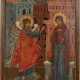 A MONUMENTAL ICON SHOWING THE ANNUNCIATION OF THE MOTHER OF GOD FROM A CHURCH ICONOSTASIS - Foto 1