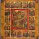 AN ICON SHOWING THE RESURRECTION OF CHRIST AND THE DESCENT INTO HELL WITH 12 MAJOR FEASTS AND THE FOUR EVANGELISTS - фото 1