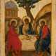 A LARGE AND FINELY PAINTED ICON SHOWING THE OLD TESTAMENT TRINITY - Foto 1