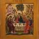 A VERY FINE ICON SHOWING THE OLD TESTAMENT TRINITY - фото 1