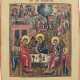 A VERY FINE ICON SHOWING THE OLD TESTAMENT TRINITY - photo 1