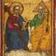 A SMALL ICON SHOWING THE NEW TESTAMENT TRINITY - photo 1