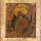 A SMALL ICON SHOWING THE PROPHET ELIJAH IN THE DESERT - фото 1