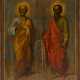 A VERY LARGE ICON SHOWING THE APOSTLES PETER AND PAUL FROM A CHURCH ICONOSTASIS - фото 1