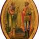 A LARGE ICON SHOWING ST. JOHN THE EVANGELIST AND ST. THEODORE TIRON - фото 1