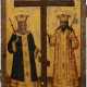 AN ICON SHOWING STS. CONSTANTINE AND HELENA - Foto 1