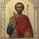 A LARGE ICON SHOWING ST. THEODORE TIRON - фото 1