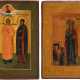 TWO SMALL ICONS SHOWING ST. CATHERINE AND SELECTED SAINTS - photo 1
