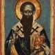 A SMALL ICON SHOWING ST. BASIL THE GREAT - photo 1