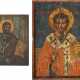 TWO SMALL ICONS SHOWING ST. ELEUTHERIOS AND THE EVANGELIST ST. LUKE - photo 1