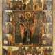A MONUMENTAL VITA ICON OF ST. NICHOLAS OF MOZHAYSK WITH 16 SCENES FROM HIS LIFE FROM A CHURCH ICONOSTASIS - photo 1