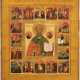 A FINE VITA ICON OF ST. NICHOLAS OF MYRA WITH 16 SCENES FROM HIS LIFE - Foto 1