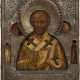 AN ICON SHOWING ST. NICHOLAS OF MYRA WITH RIZA - фото 1