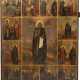 A LARGE VITA ICON OF ST. SERGEY OF RADONEZH WITH TWELVE SCENES FROM HIS LIFE - фото 1