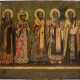 A LARGE FRAGMENT OF A MONUMENTAL ICON SHOWING SELECTED SAINTS - photo 1