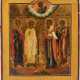 A SMALL ICON SHOWING THE GUARDIAN ANGEL AND STS. BONIFACE, ANTIPAS AND SAMON - фото 1