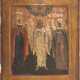 A SMALL ICON SHOWING THE GUARDIAN ANGEL FLANKED BY STS. PARASKEVE AND YULITTA - Foto 1