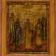 A SMALL ICON SHOWING THE GUARDIAN ANGEL FLANKED BY STS. SAMON, GURIY, AVIV AND DARIA - photo 1