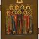 AN ICON SHOWING ST. NATALIYA, ELISABETH, EVGENYA, LYDIA, OLGA, PETR, JOHN, ALEXANDRA AND VERA - photo 1