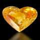 Steine: sehr schöner und wertvoller, unbehandelter orange-gelber Saphir in Herzform von 7,29ct, gemmologisches Gutachten - Foto 1