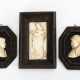 3 Elfenbein-Reliefs: Heilige Barbara und 2 Porträts. - Foto 1