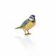 A JEWELLED GOLD-MOUNTED COMPOSITE HARDSTONE MODEL OF A BLUE TIT - фото 1