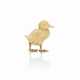 A LARGE JEWELLED GOLD-MOUNTED YELLOW CHALCEDONY MODEL OF A DUCKLING - photo 1