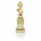 A JEWELLED TWO-COLOUR GOLD-MOUNTED HARDSTONE BUST OF GODDESS DIANA - photo 1