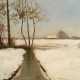 BARTELS, Rudolf (1872 Schwaan - 1943 Rostock). Winterlandschaft bei Schwaan. - Foto 1