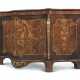 A GEORGE III ORMOLU-MOUNTED AND PARCEL-GILT INDIAN ROSEWOOD, YEWWOOD AND MARQUETRY SERPENTINE COMMODE - фото 1
