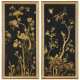 A SET OF FOUR JAPANESE BLACK AND GILT-LACQUER WALL PANELS - фото 1