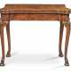 A GEORGE II BURR WALNUT AND FEATHERBANDED CARD TABLE - фото 1