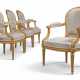 A SET OF FOUR LOUIS XVI-STYLE GILTWOOD FAUTEUILS - photo 1