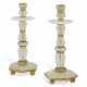 A PAIR OF FRENCH GILT-METAL-MOUNTED ROCK CRYSTAL CANDLESTICKS - photo 1