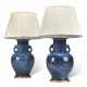 A PAIR OF CHINESE BLUE FLAMBE GLAZED VASES MOUNTED AS LAMPS - photo 1