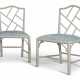A PAIR OF REGENCY WHITE-PAINTED `CHINESE` CHAIRS - photo 1