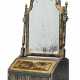 A QUEEN ANNE BLACK AND GILT-JAPANNED DRESSING-MIRROR - фото 1