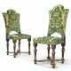 A PAIR OF NORTH ITALIAN BLUE AND GILT JAPANNED CHAIRS - Foto 1