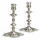 A PAIR OF GEORGE II PAKTONG CANDLESTICKS - фото 1