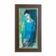 BRUNNER, OTTO (1921) "Porträt einer blau gekleideten Frau" - Foto 1