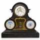 Tischuhr: seltene, astronomische Pendule mit Brocothemmung, Quecksilberpendel, ewigem Kalender, Mondphase und Barometer, S. Marti & Cie Paris, 19. Jahrhundert - photo 1