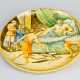 Castelli Ceramic Plate with multicolored paint with upstanding border - Foto 1