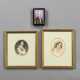 Zwei Portraitminiaturen und Tabatiere mit Miniaturportrait von Erzherzog Johann - Foto 1
