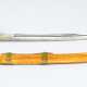 Chinese Imperial guard sword with damascene blade and gilted bamboo-decoration and script signs - Foto 1