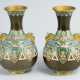 Pair of Chinese Cloisone Vases - фото 1