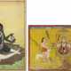 Zwei Miniaturmalereien mit Darstellungen der Göttin Kali und Durga - photo 1