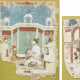 Drei Miniaturmalereien, u.a. Herrscherportraits innerhalb von prächtiger Moghul-Architektur. - фото 1